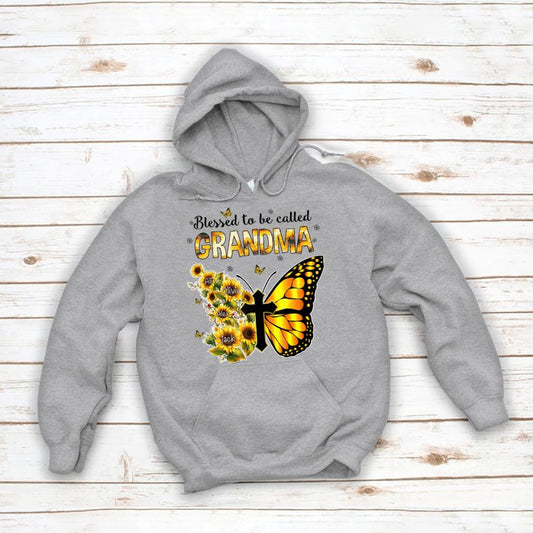 Simmon Kick Personalized Blessed To Be Called Grandma With Grandkids Sunflower Mother Day Hoodie