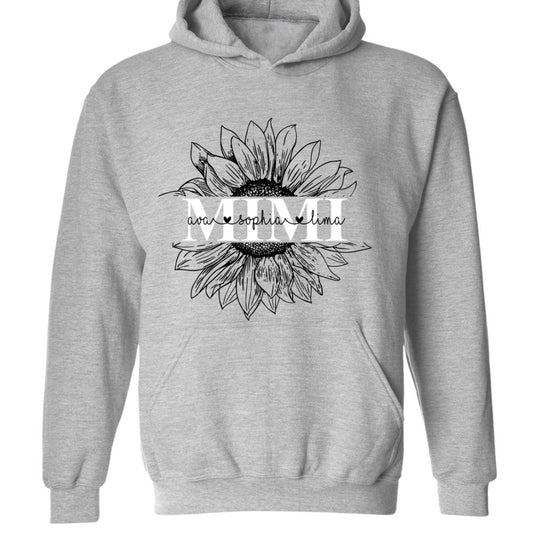 Simmon Kick Personalized mimi with grandkids sunflower mother day 2022 Hoodie